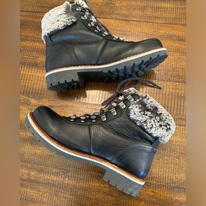 Furry leather winter boots Avenllini